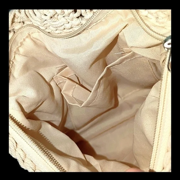 Bohemian Shoulder Bag Crocheted Crossbody Hippie purse 70s Style - Picture 11 of 16